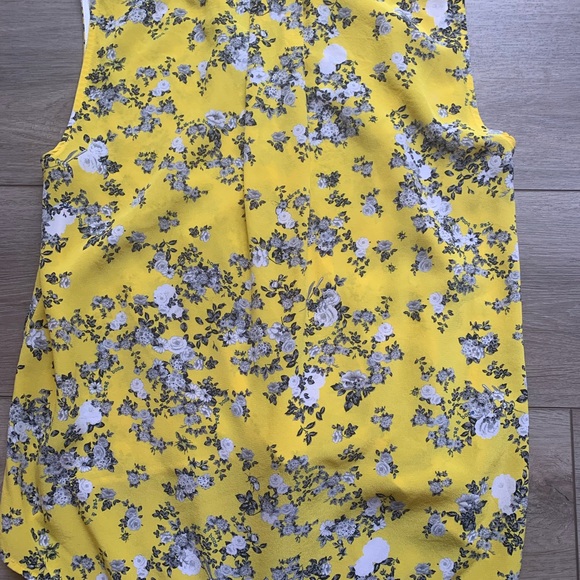 Rag and Bone Yellow Floral Silk Blouse - Picture 2 of 4
